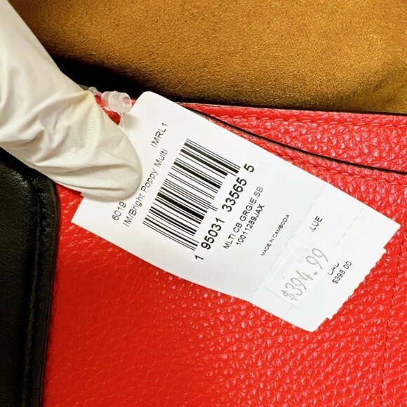 Coach 6019 Georgie Shoulder Bag In Colorblock IN Bright Poppy Multi - Picture 9 of 9